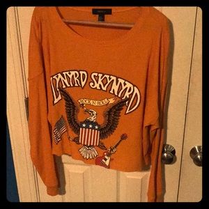 forever 21 cropped waffle tshirt (size 3X)